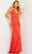 Jovani 23688 - Glitter V-Neck Prom Dress with Slit Special Occasion Dress
