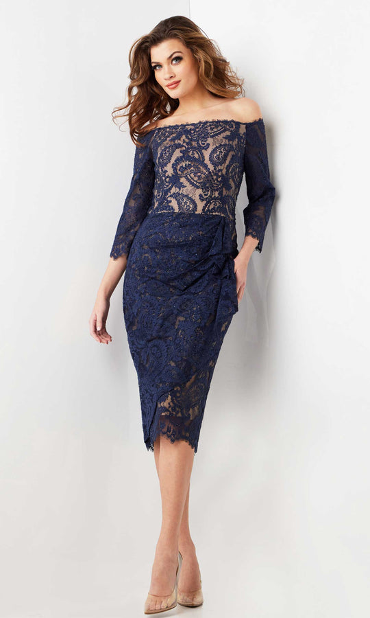 Jovani 23814 - Off-Shoulder Lace Formal Dress