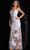 Jovani 23834 - Floral Sequin Illusion Prom Gown Special Occasion Dress 00 / White