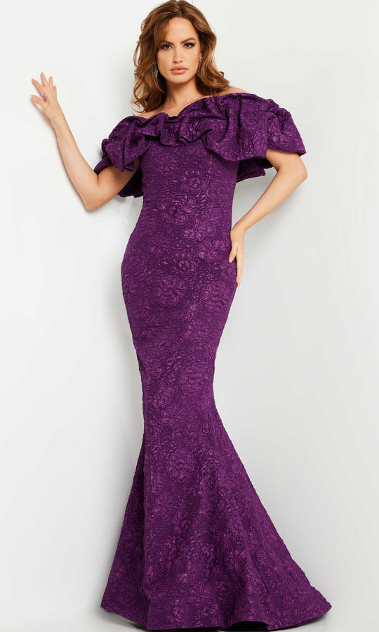 Jovani 23847 - Floral Off-Shoulder Evening Dress