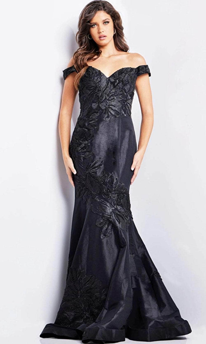 Jovani 23928 - Embroidered, Sweetheart Neck Dress Prom Dresses 00 / Black