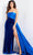 Jovani 23947 - Pleat Bodice Evening Dress with Slit Evening Dresses