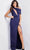 Jovani 24017 - Cutout Bodice Evening Dress Special Occasion Dress 00 / Navy