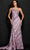 Jovani 24031 - Sequin Motif Mermaid Prom Dress Special Occasion Dress 00 / Pink/Silver