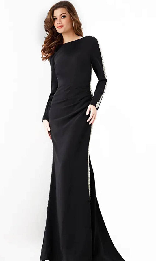 Jovani 24191 - Long Sleeve Embellished Evening Dress
