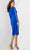 Jovani 24192 - Embellished Side Long Sleeve Knee-Length Dress Holiday Dresses