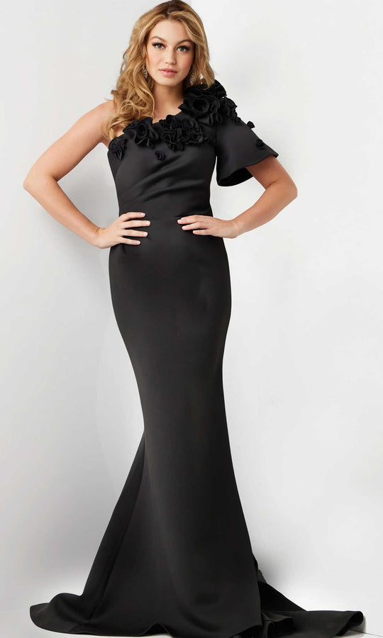 Jovani 24279 - Asymmetric Trumpet Evening Dress