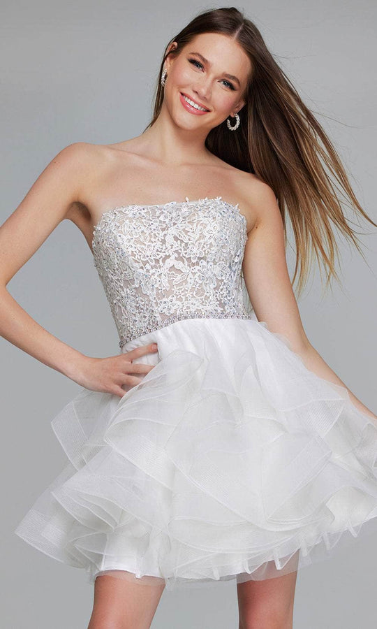 Jovani 24371 - Tulle Strapless Party Dress
