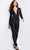 Jovani 24537 - Long Sleeve Twisted Front Jumpsuit Formal Pantsuits
