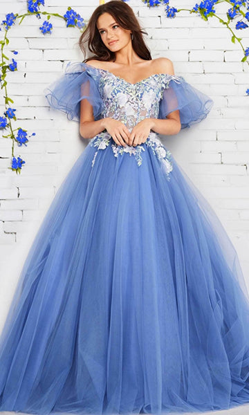 butterfly sleeve prom dress Andrea and Leo A1136