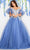 Jovani 24575 - Tulle Butterfly Sleeves Floral Ballgown Prom Dresses