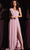 Jovani 24609 - Ruffled Shoulder Prom Gown Special Occasion Dress 00 / Light-Pink