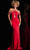 Jovani 24611 - Jewel Draped Prom Dress Special Occasion Dress 00 / Red