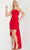 Jovani 24640 - Draped Mikado Cocktail Dress Cocktail Dresses 00 / Red