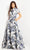 Jovani 25664 - Short Sleeve Printed Dress Mother of the Bride Dresses
