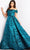 Jovani 25665 - Cap Sleeve Jacquard Evening Gown Special Occasion Dress