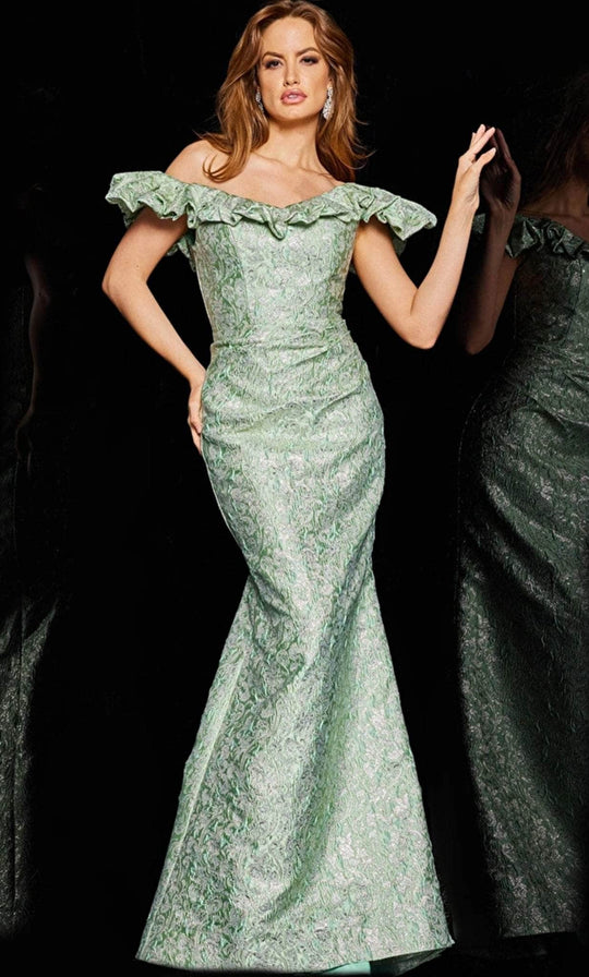 Jovani 25674 - Floral Embroidered Mermaid Gown