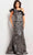 Jovani 25676 - Floral Jacquard Evening Gown Special Occasion Dress