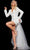 Jovani 25742 - Buttoned Back Cape Sheath Dress Homecoming Dresses