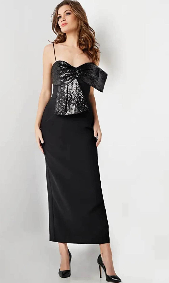 Jovani 25745 - Sweetheart Sequin Embellished Formal Dress Formal Dresses 00 / Black