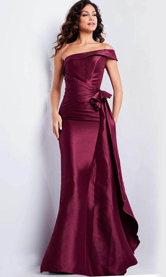 Jovani 25831 - Straight Ruched Waist Evening Gown