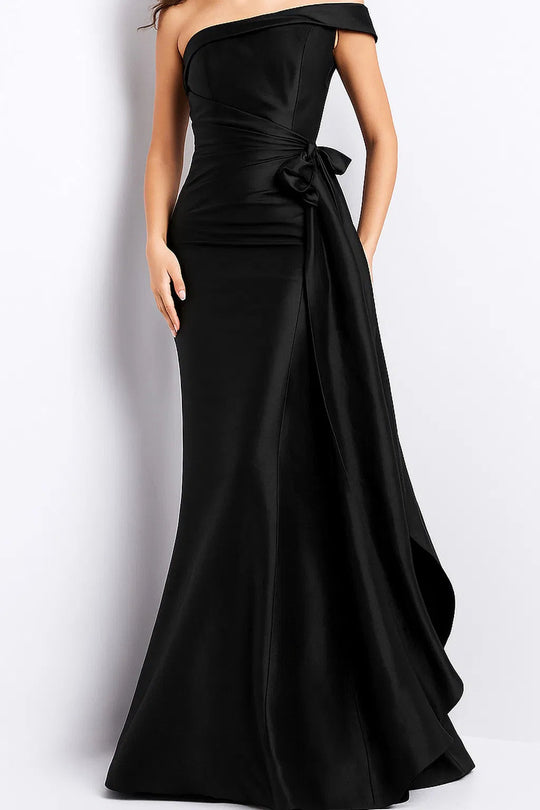 Jovani 25831 - Straight Ruched Waist Evening Gown
