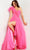 Jovani 25919 - One Shoulder Tulle Prom Dress Special Occasion Dress 00 / Hot Pink