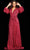 Jovani 25950 - Glitter Bishop Sleeve Evening Dress Special Occasion Dress 00 / Raspberry