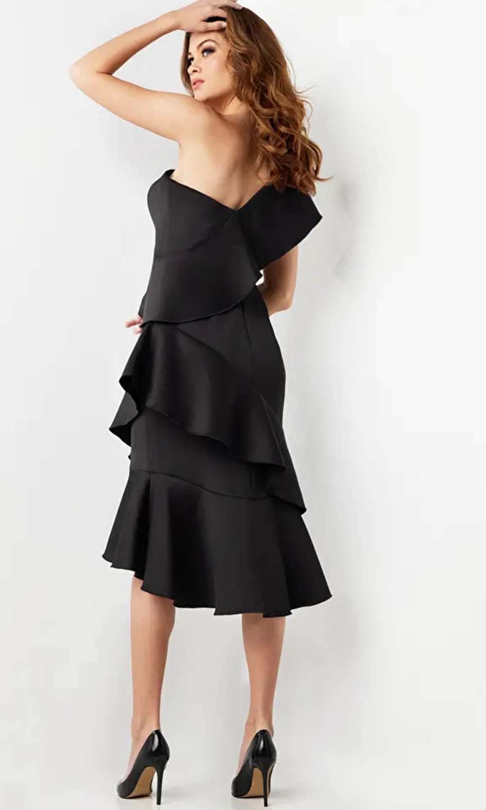 Jovani 25971 - Ruffle One-Shoulder Cocktail Dress – Couture Candy