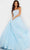 Jovani 25991 - Straight Across Ballgown Special Occasion Dress 00 / Light-Blue