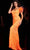 Jovani 26041 - Feathered Sleeve Sequin Prom Dress Special Occasion Dress 00 / Orange