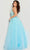 Jovani 26045 - Floral Embroidered V-Neck Gown Prom Dresses