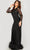 Jovani 26047 - Feather Detailed Long Sleeve Evening Dress Evening Dresses
