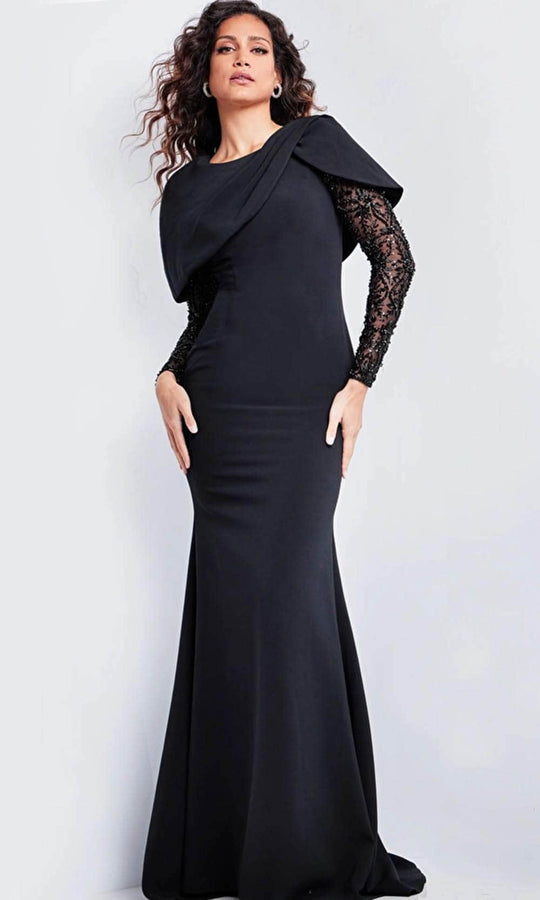 Jovani 26062 - Capelet Mermaid Evening Gown