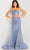 Jovani 26112 - Illusion Glitter Corset Prom Dress Special Occasion Dress 00 / Cloud