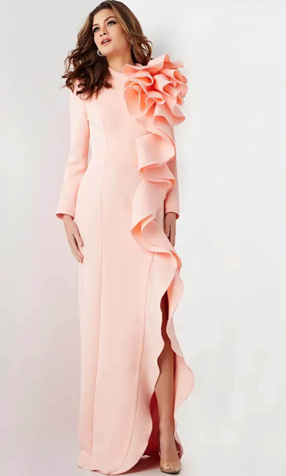 Jovani 26126 - Ruffle Detailed Fitted Bodice Prom Dress 10 / Blush - Shop Jovani Dresses On Couture Candy at CoutureCandy.com Jovani 26126 - Ruffle Detailed Fitted Bodice Prom Dress 10 / Blush - Shop Jovani Dresses On Couture Candy at CoutureCandy.com