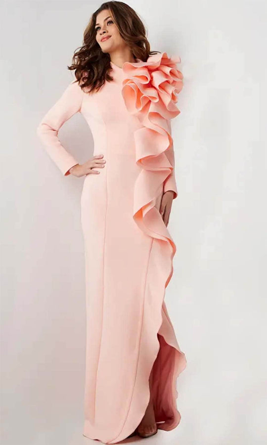 Jovani 26126 - Ruffle Detailed Fitted Bodice Prom Dress