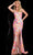 Jovani 26131 - Asymmetric Floral Slit Dress Long Dresses