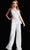 Jovani 26171 - Ruched Detailed One-Shoulder Jumpsuit Formal Pantsuits 00 / Bridal White