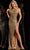 Jovani 26197 - Sequin Prom Dress with Slit Special Occasion Dress 00 / Gold