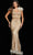 Jovani 26224 - Beaded Feather Fringed Long Dress Mother of the Bride Dresses