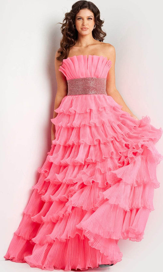 Jovani 26314 - Embellished Waist A-Line Prom Dress