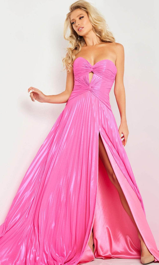 Jovani 36461 - Metallic Pleated Prom Dress