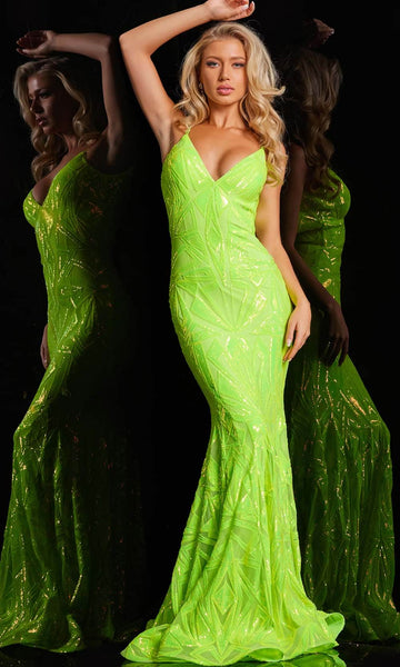 Jovani 36656 - Plunging V-Back Prom Gown Couture Candy Jovani 36656 - Plunging V-Back Prom Gown Couture Candy