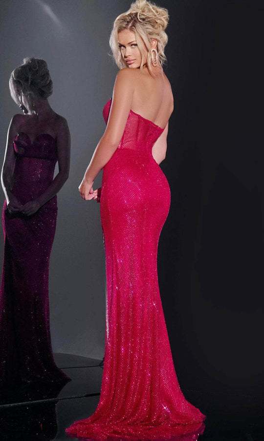 Jovani 36684 - Embellished Mesh Prom Dress