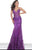 Jovani - 3675 Sheer Corset Bodice Sequin Mermaid Gown Pageant Dresses 00 / Plum