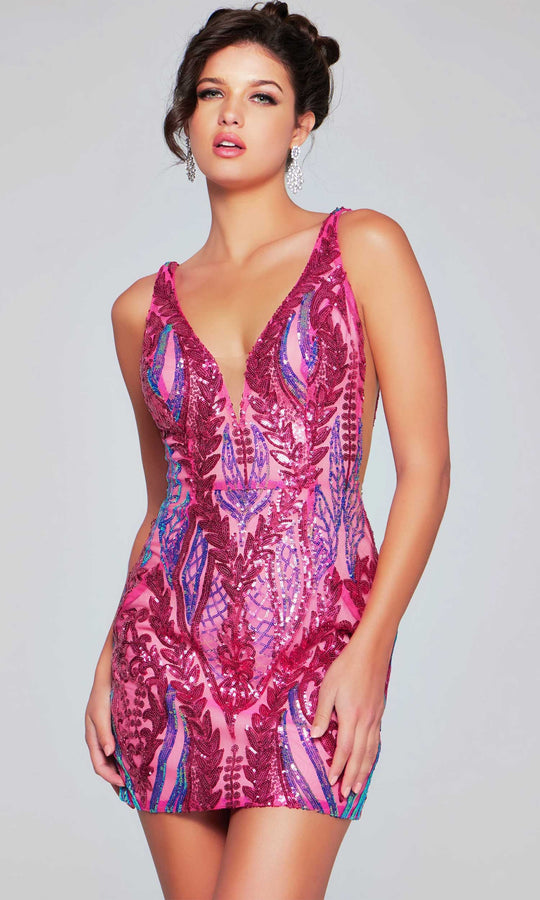 Jovani 36784 - Iridescent Sequin Cocktail Dress