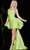 Jovani 36928 - Ruched Sheath Cocktail Dress Cocktail Dresses 00 / Lime