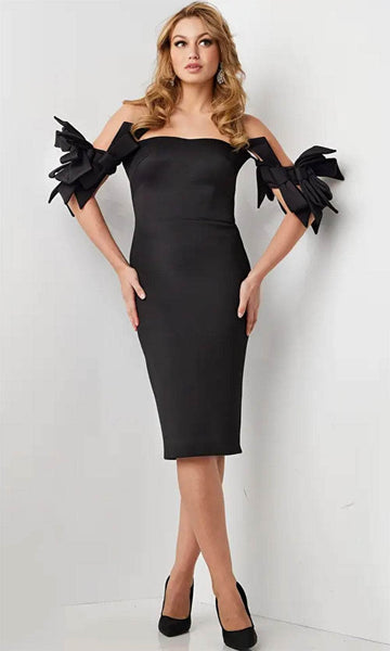Jovani 36998 - Fitted Bodice Strapless Formal Dress 4 / Black
