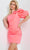 Jovani 37010 - Ruched Puff Sleeve Cocktail Dress Cocktail Dresses 00 / Coral